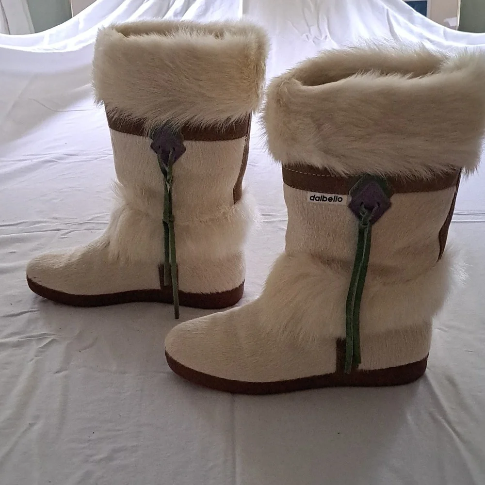 Dalbello Women's Goat Hair Boots in white - Picture 1 of 13